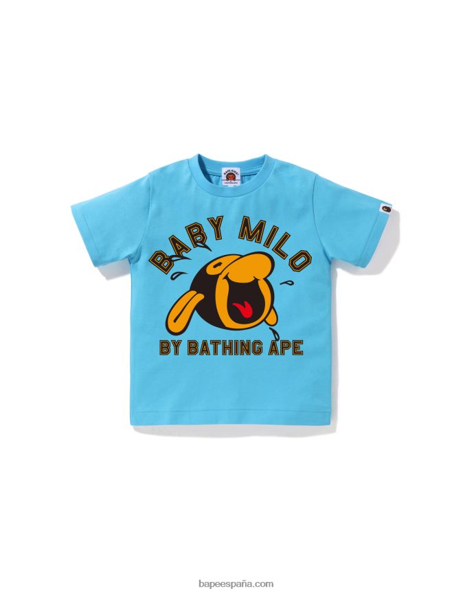niños A Bathing Ape camiseta clásica bebé milo 288PLL1348 azul claro