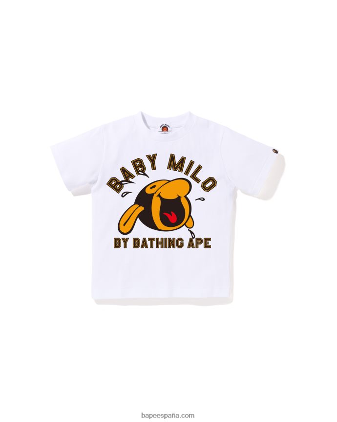 niños A Bathing Ape camiseta clásica bebé milo 288PLL1351 blanco