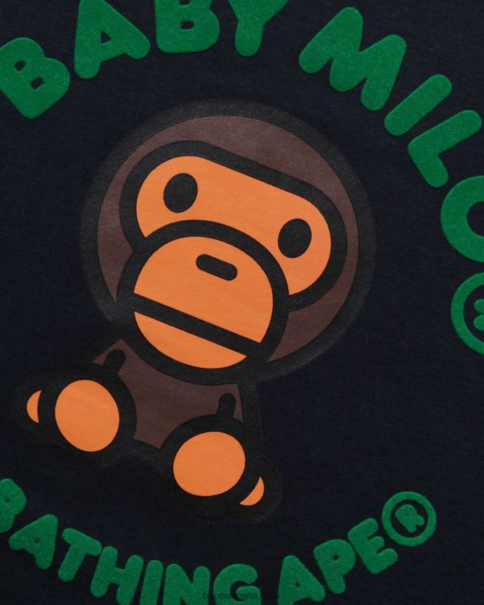 niños A Bathing Ape camiseta con estampado nórdico baby milo 288PLL1475 Azul marino