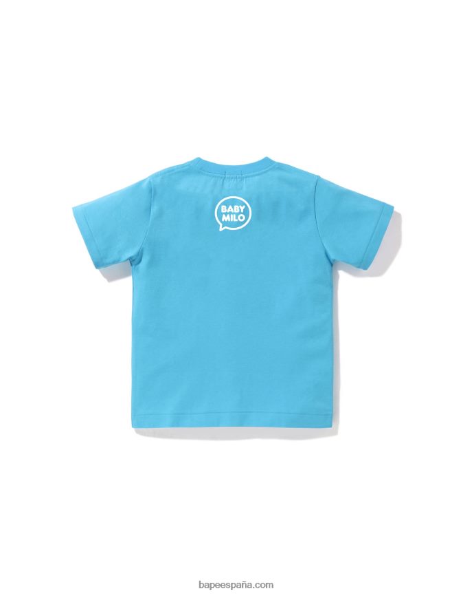 niños A Bathing Ape camiseta con globo de diálogo de baby milo n.º 4 288PLL1561 cielo azul