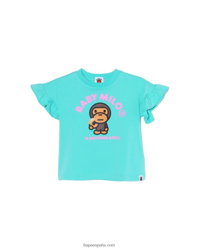 niños A Bathing Ape camiseta con volante de donuts baby milo 288PLL1576 menta