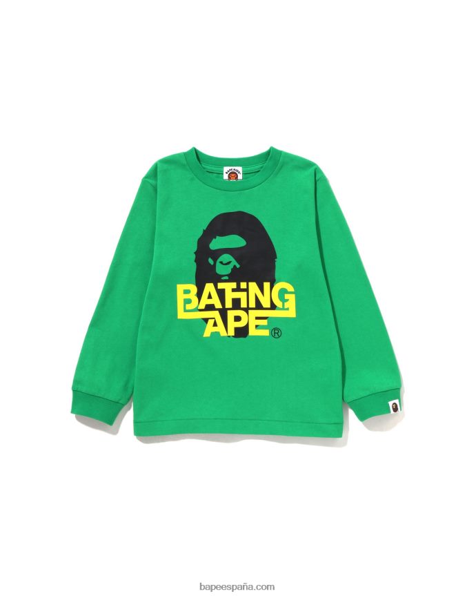 niños A Bathing Ape camiseta de cabeza 288PLL1511 menta