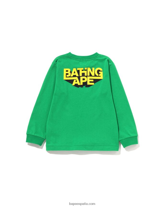 niños A Bathing Ape camiseta de cabeza 288PLL1511 menta