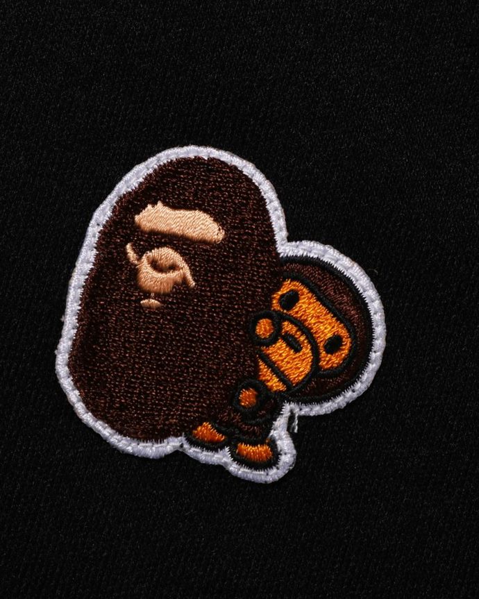 niños A Bathing Ape camiseta de cuello alto de un punto de head & milo 288PLL1492 negro