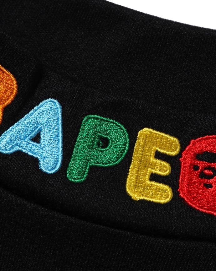 niños A Bathing Ape camiseta de cuello alto de un punto de head & milo 288PLL1492 negro