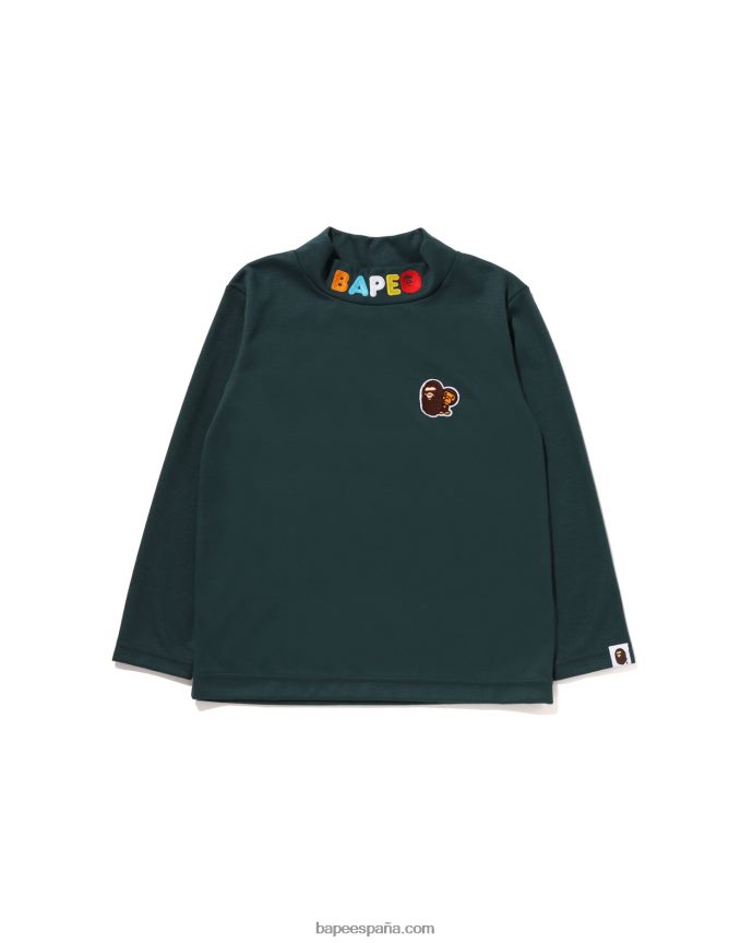 niños A Bathing Ape camiseta de cuello alto de un punto de head & milo 288PLL1493 selva profunda