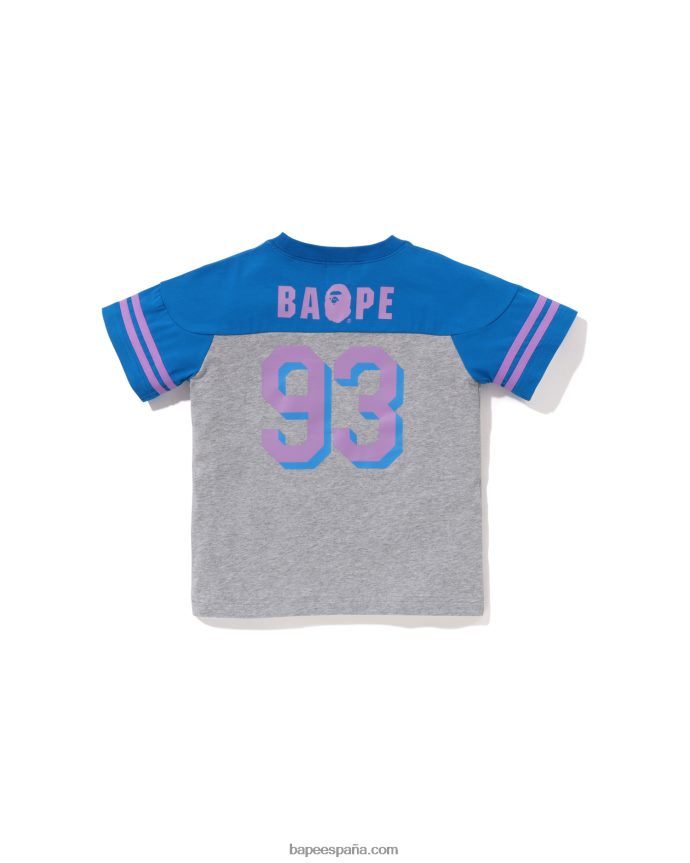 niños A Bathing Ape camiseta de fútbol 288PLL1313 azul