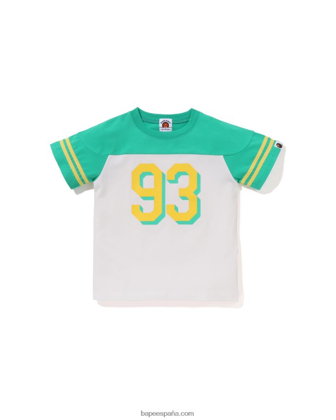 niños A Bathing Ape camiseta de fútbol 288PLL1314 verde claro