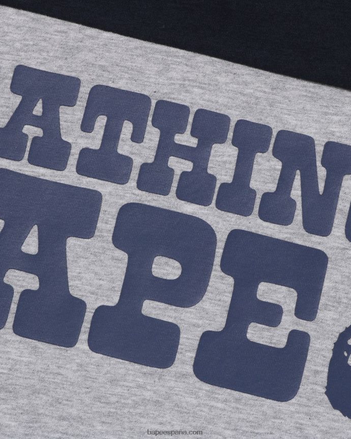 niños A Bathing Ape camiseta de fútbol 288PLL1513 gris