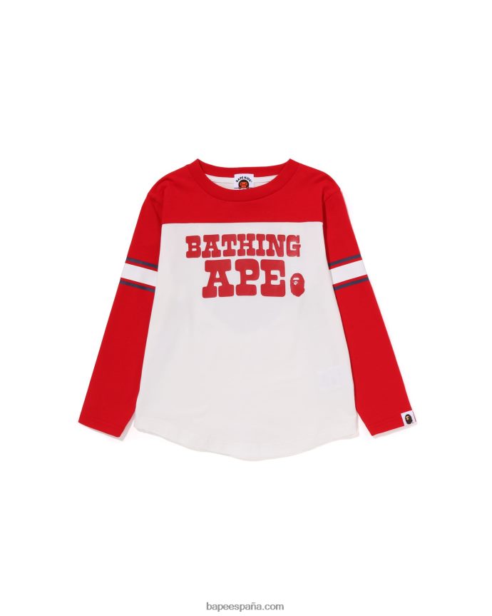 niños A Bathing Ape camiseta de fútbol 288PLL1514 blanco