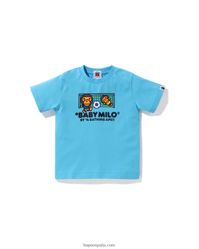 niños A Bathing Ape camiseta de fútbol bebé milo 288PLL1557 cielo azul