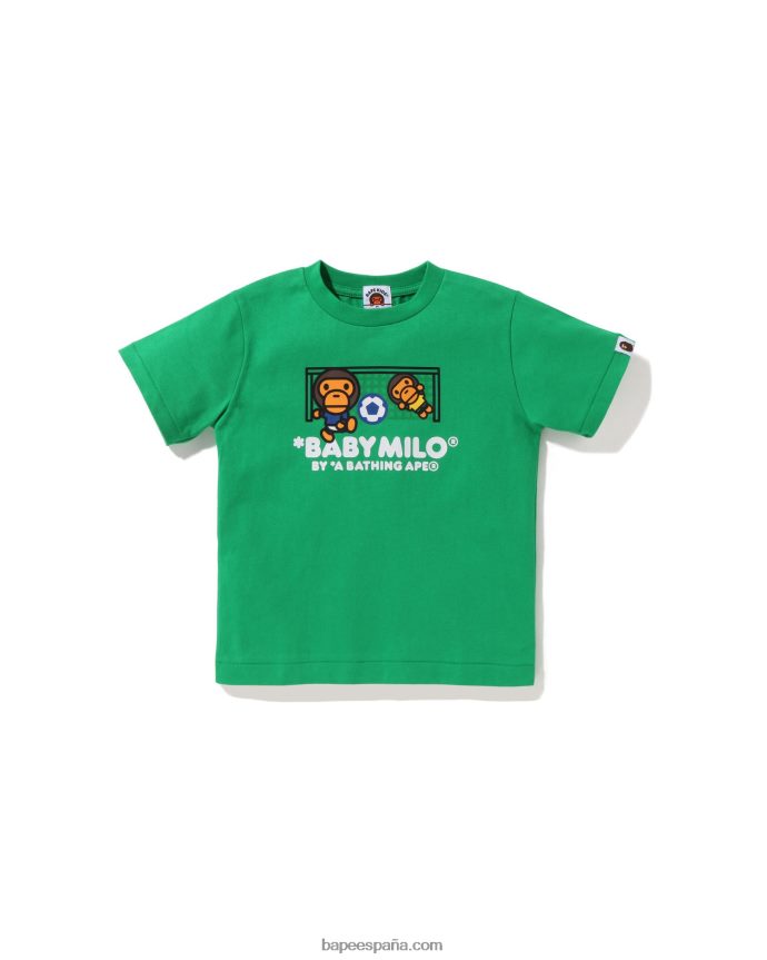 niños A Bathing Ape camiseta de fútbol bebé milo 288PLL1558 Esmeralda