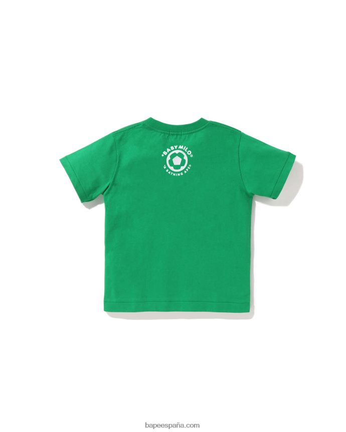 niños A Bathing Ape camiseta de fútbol bebé milo 288PLL1558 Esmeralda