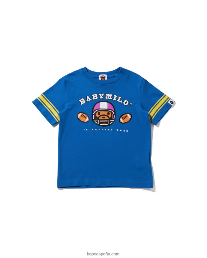 niños A Bathing Ape camiseta de fútbol bebé milo 288PLL1582 azul