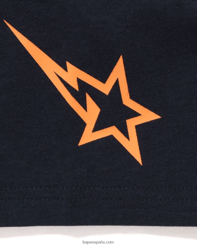 niños A Bathing Ape camiseta de fútbol cara de luna 288PLL1574 Azul marino