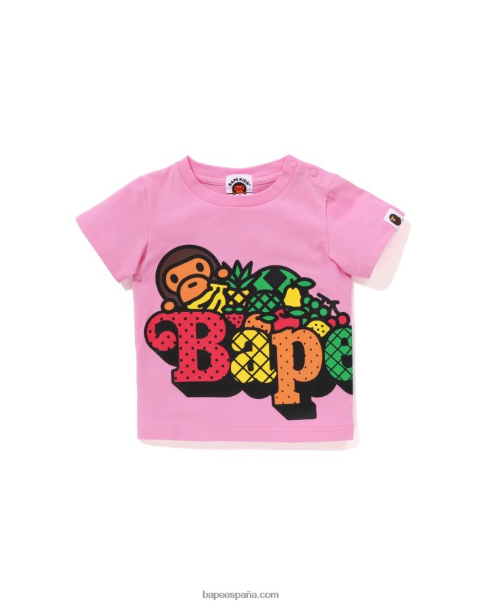 niños A Bathing Ape camiseta de frutas baby milo 288PLL1324 rosa
