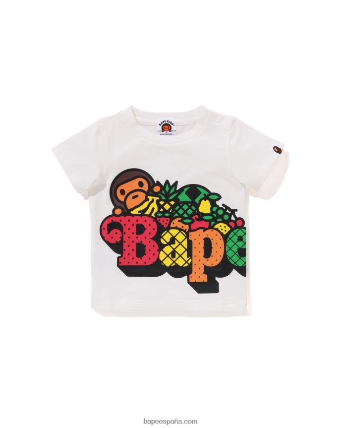 niños A Bathing Ape camiseta de frutas baby milo 288PLL1325 blanco