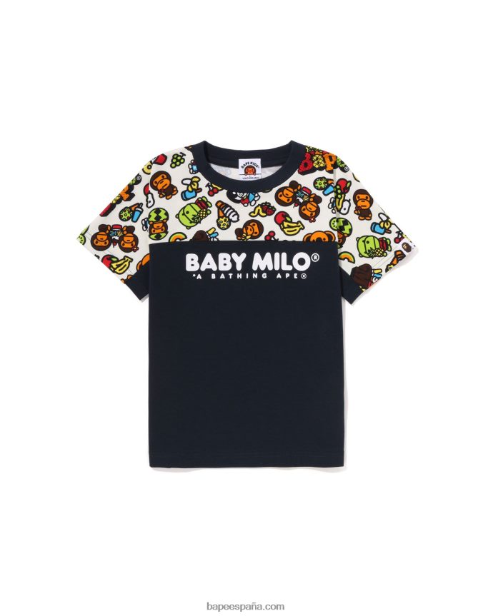 niños A Bathing Ape camiseta de frutas mixtas baby milo 288PLL1422 Azul marino