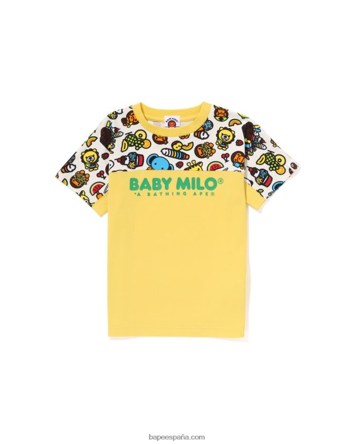 niños A Bathing Ape camiseta de frutas mixtas baby milo 288PLL1423 amarillo