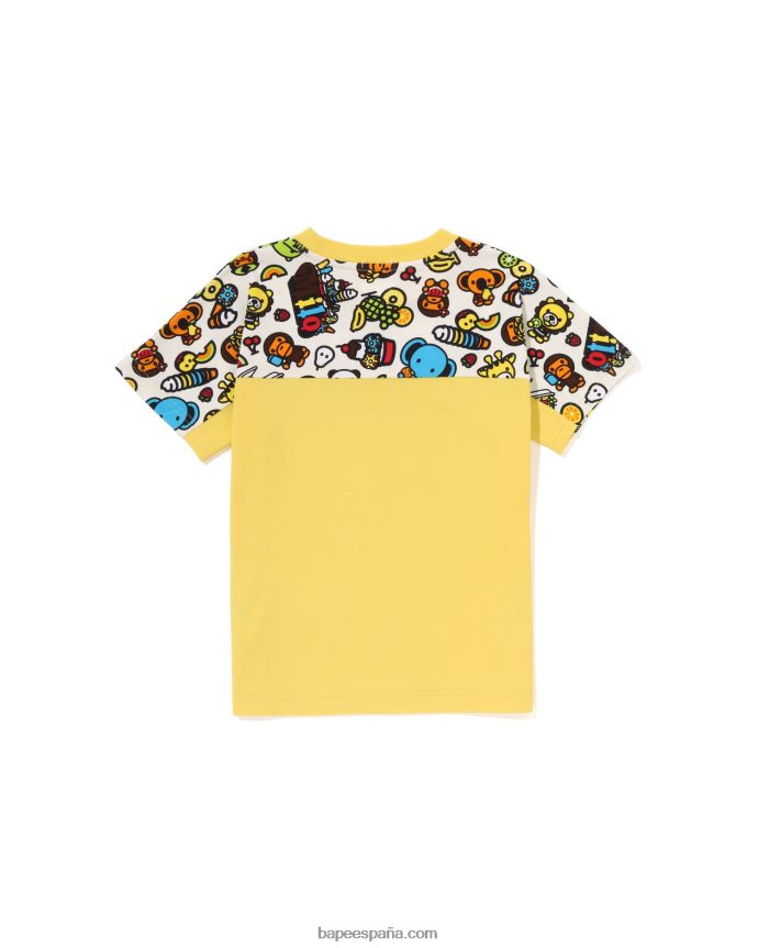 niños A Bathing Ape camiseta de frutas mixtas baby milo 288PLL1423 amarillo