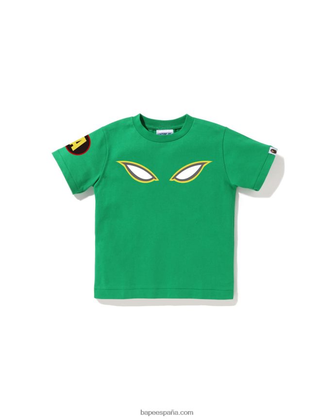 niños A Bathing Ape camiseta de sombra 288PLL1364 ejercito verde
