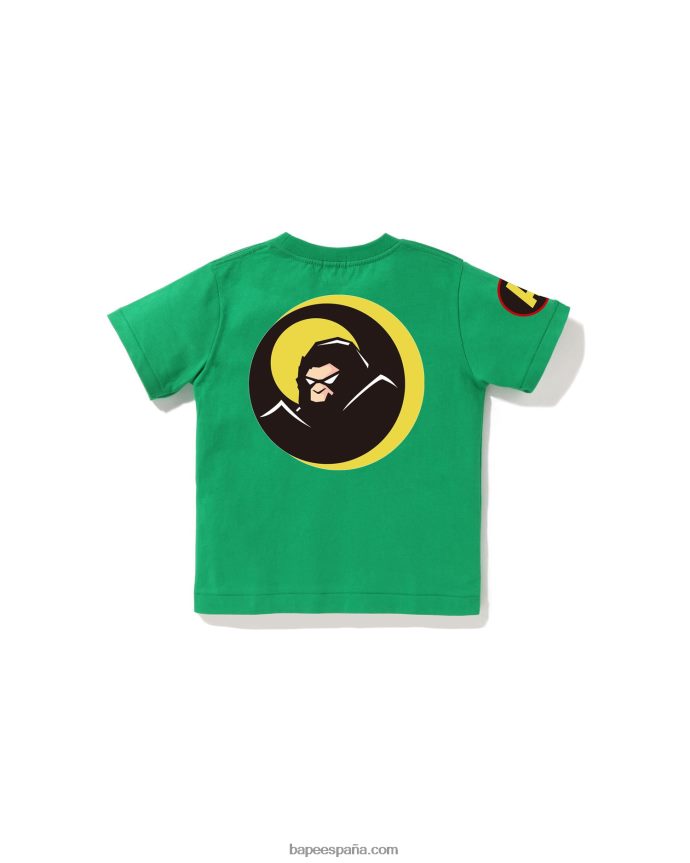 niños A Bathing Ape camiseta de sombra 288PLL1364 ejercito verde