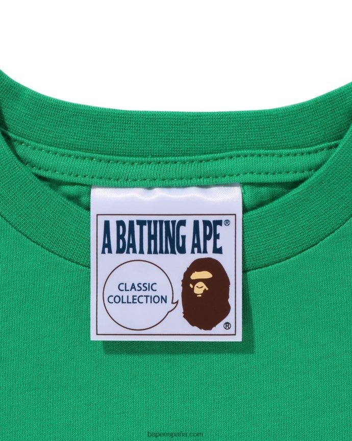 niños A Bathing Ape camiseta de sombra 288PLL1364 ejercito verde