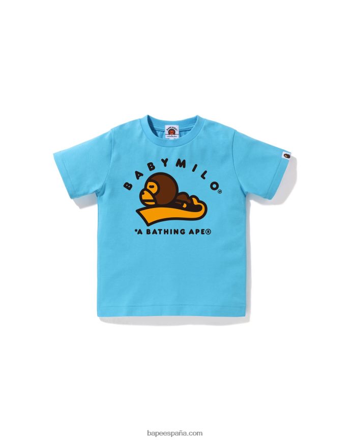niños A Bathing Ape camiseta para dormir baby milo 288PLL1551 cielo azul