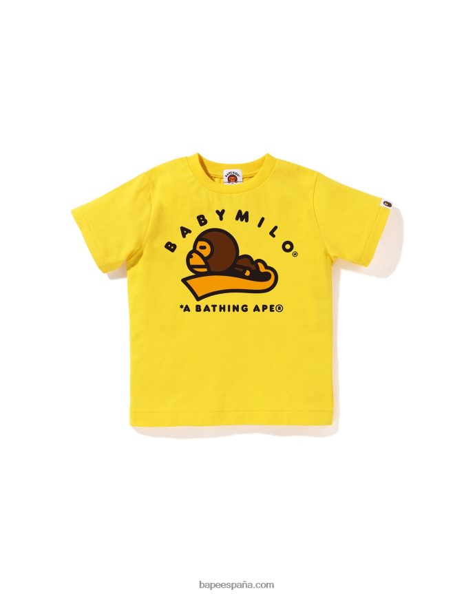 niños A Bathing Ape camiseta para dormir baby milo 288PLL1554 amarillo