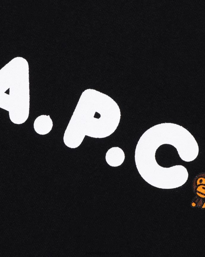 niños A Bathing Ape x a.p.c. milo en camiseta apc 288PLL1572 negro