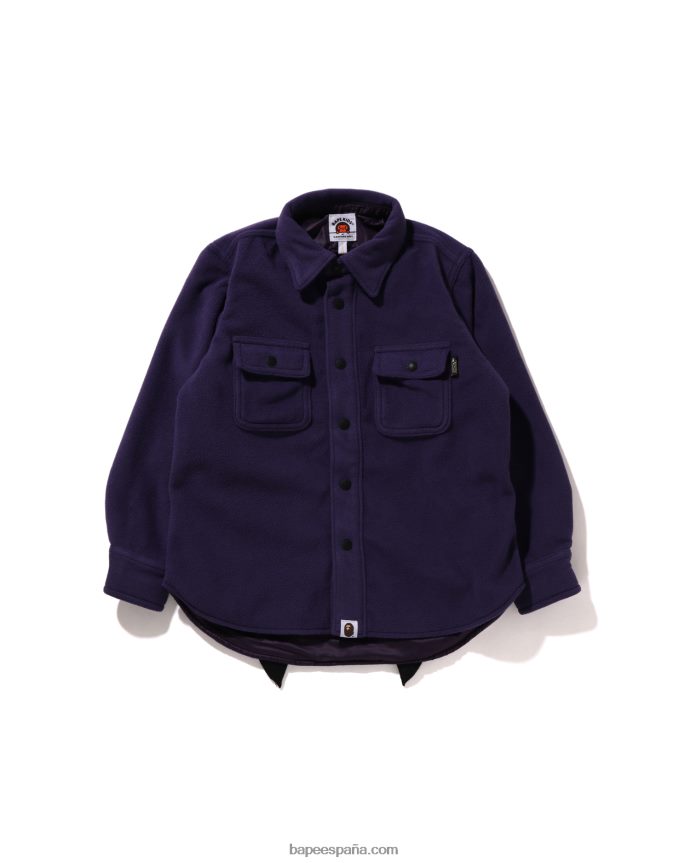 niños A Bathing Ape chamarra con parche de tiburón 288PLL1643 púrpura