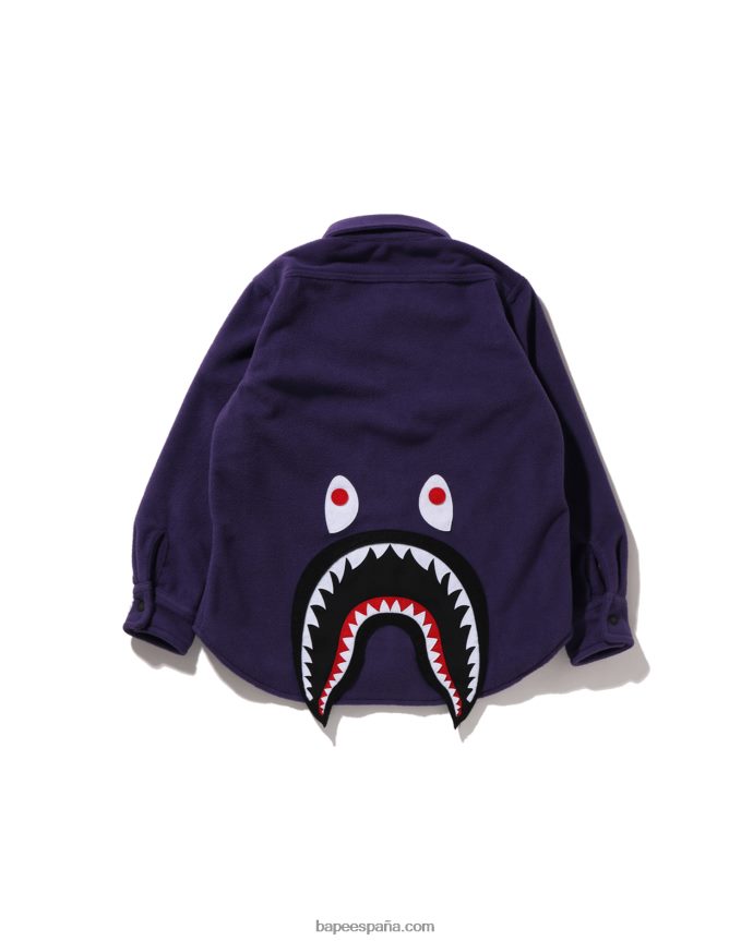 niños A Bathing Ape chamarra con parche de tiburón 288PLL1643 púrpura