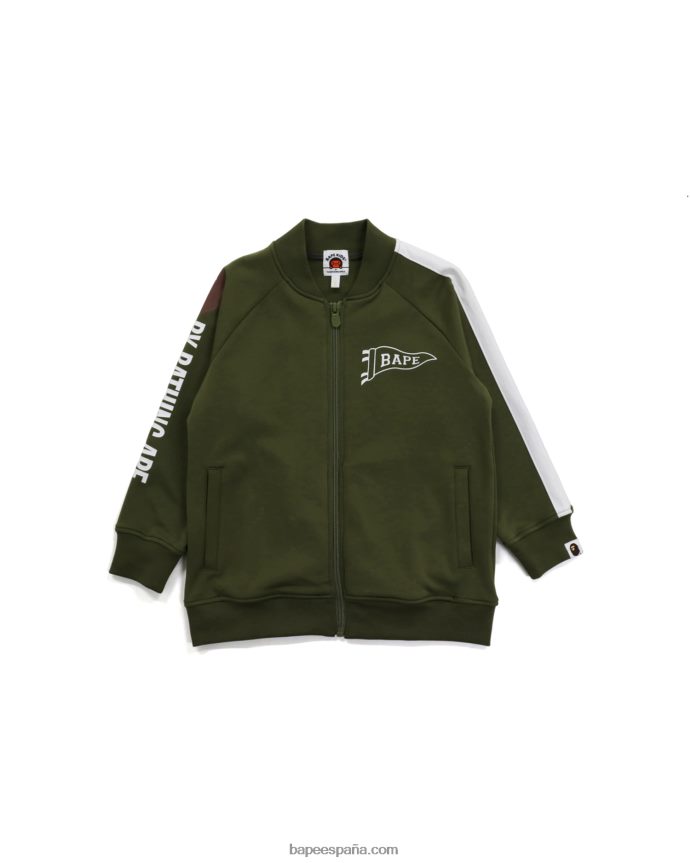 niños A Bathing Ape parte superior del jersey 288PLL1789 ejercito verde