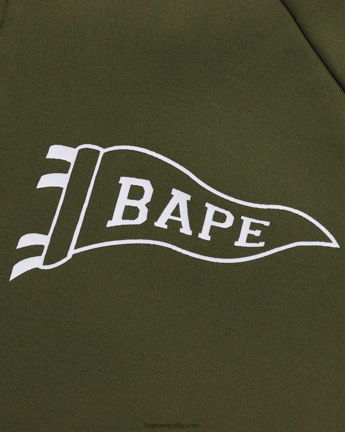 niños A Bathing Ape parte superior del jersey 288PLL1789 ejercito verde