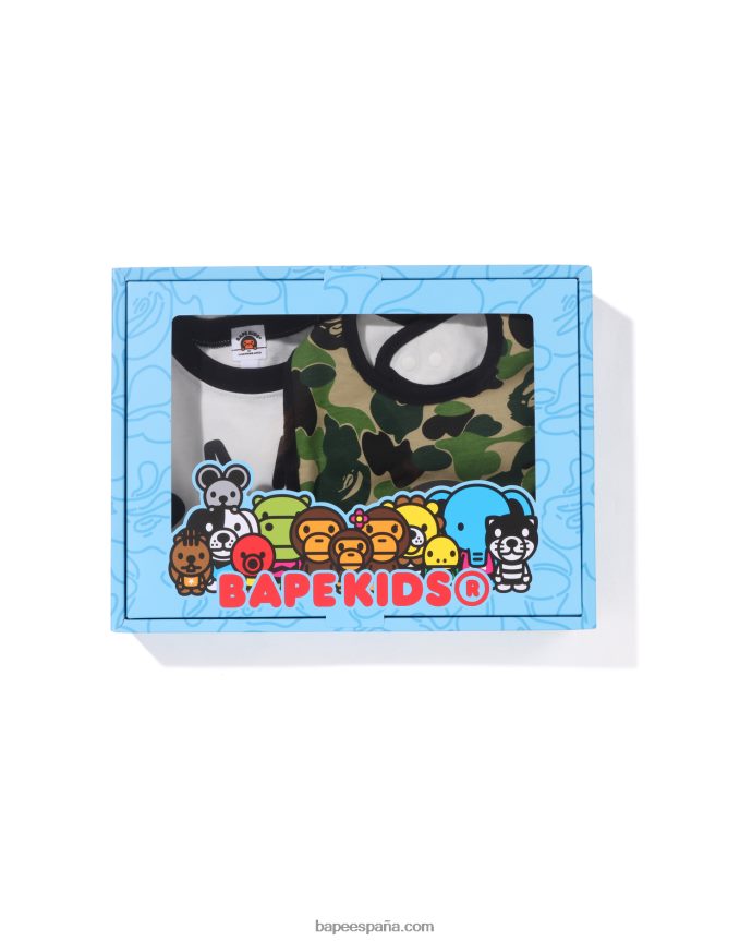 niños A Bathing Ape abc camo baby milo set de regalo 288PLL1279 ejercito verde