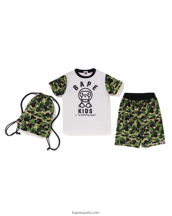 niños A Bathing Ape abc camo baby milo set de regalo 288PLL1296 ejercito verde