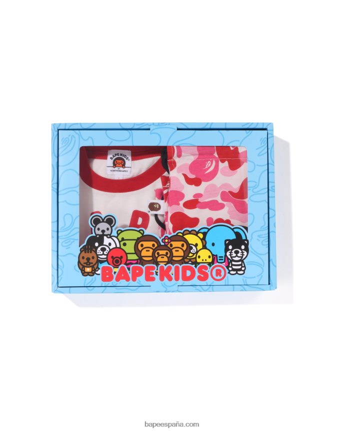 niños A Bathing Ape abc camo baby milo set de regalo 288PLL1297 rosa