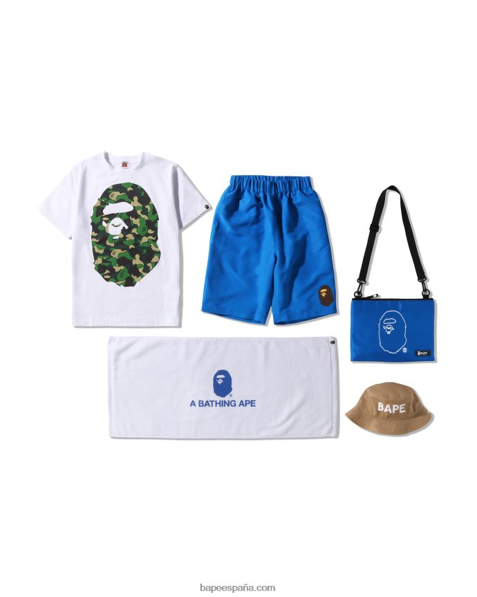 niños A Bathing Ape bolsa de verano vacaciones playa jr 288PLL1593 azul