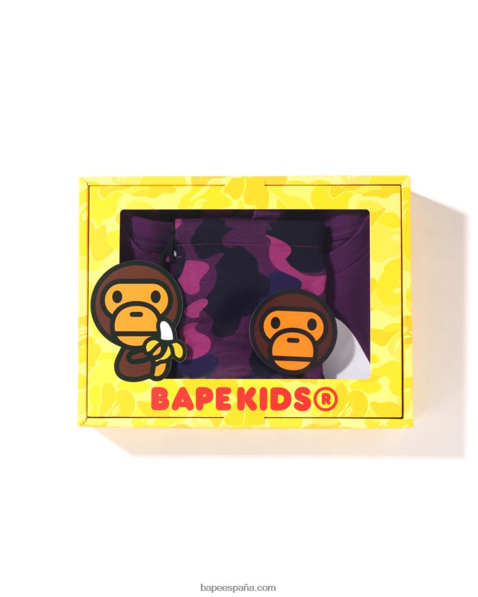 niños A Bathing Ape set de regalo color camo by bathing 288PLL1636 púrpura