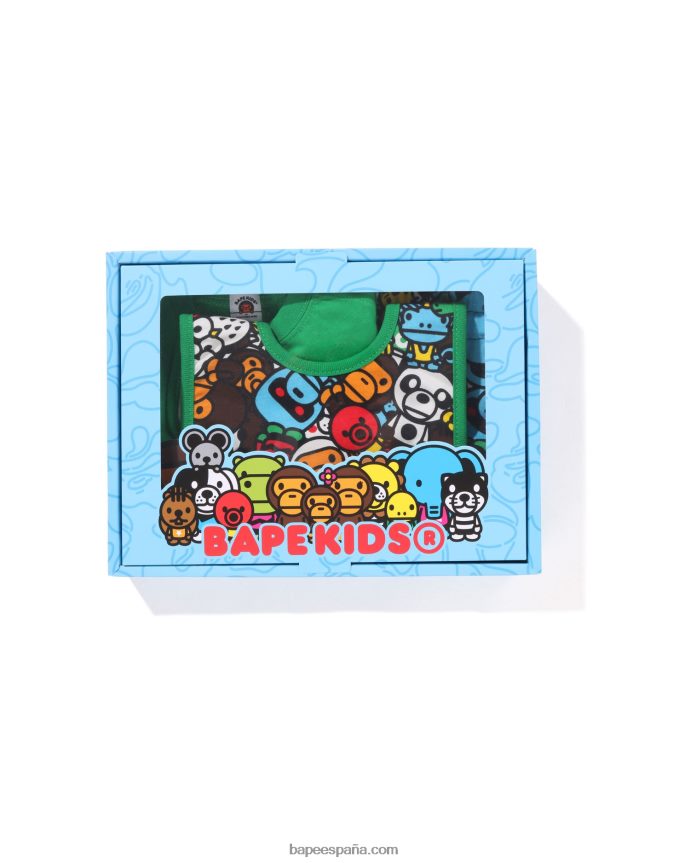 niños A Bathing Ape set de regalo milo all safari 288PLL1391 Esmeralda