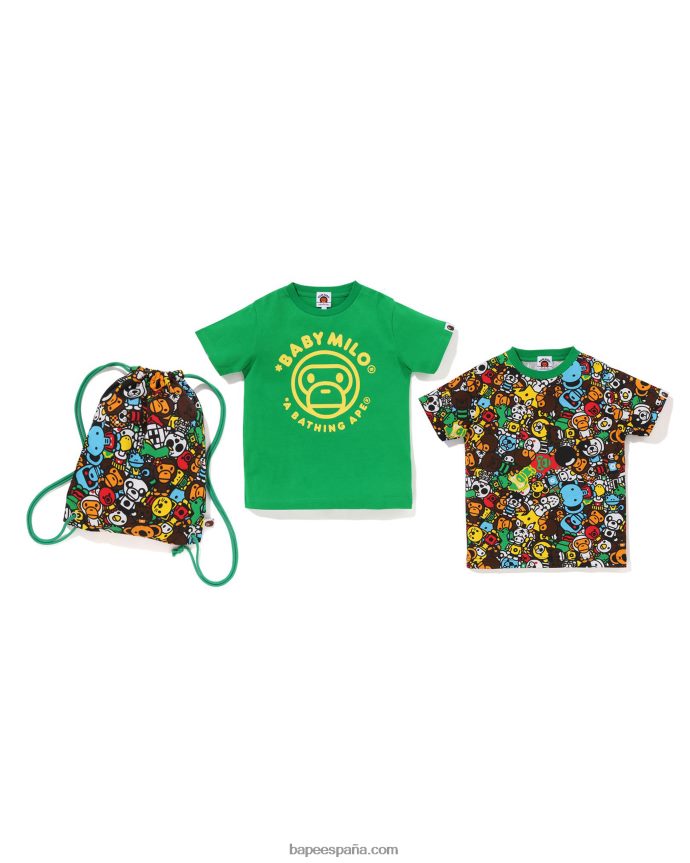 niños A Bathing Ape set de regalo milo all safari 288PLL1393 Esmeralda