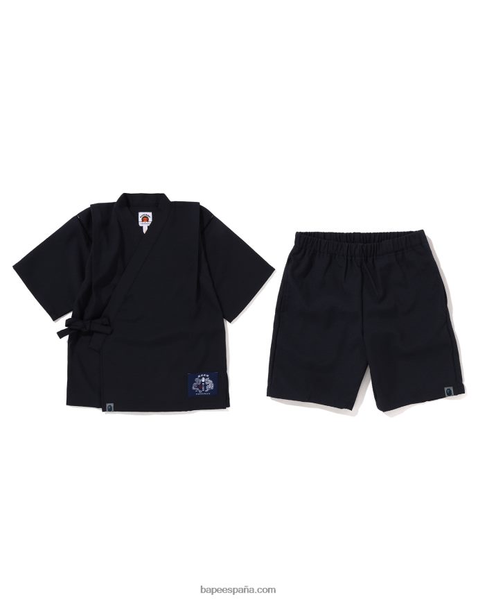 niños A Bathing Ape traje de jinbei de japón 288PLL1334 Azul marino