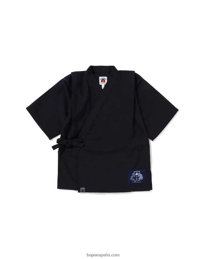 niños A Bathing Ape traje de jinbei de japón 288PLL1334 Azul marino