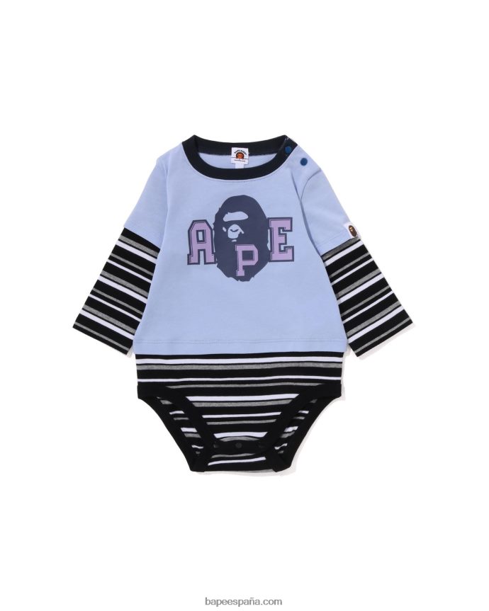 niños A Bathing Ape body a capas con cabeza de aro 288PLL1367 azul