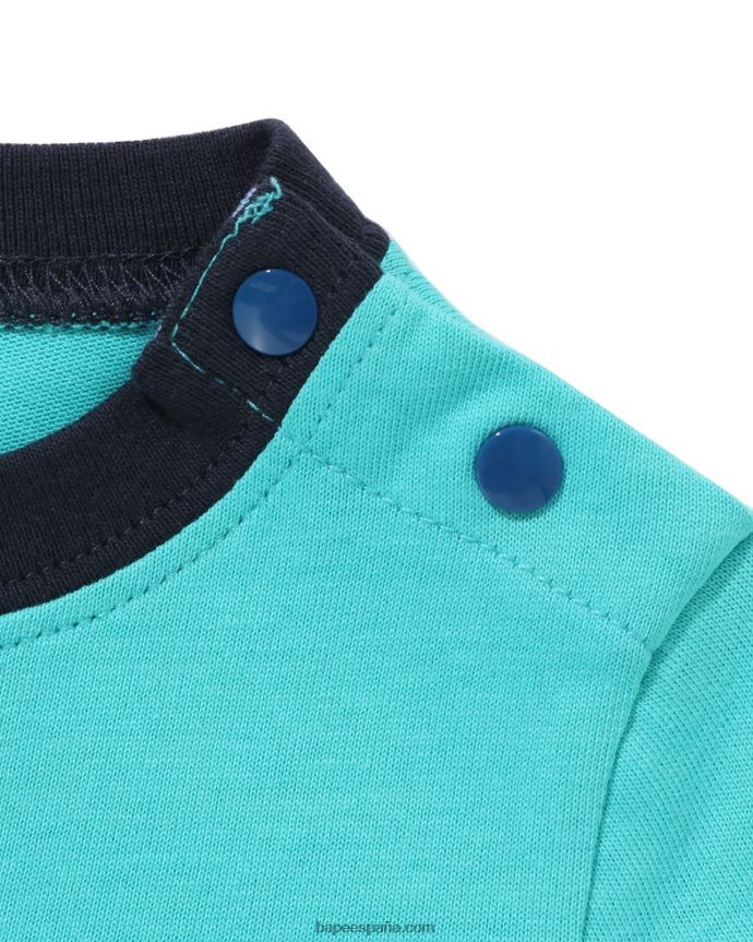 niños A Bathing Ape body a capas con cabeza de aro 288PLL1368 verde claro