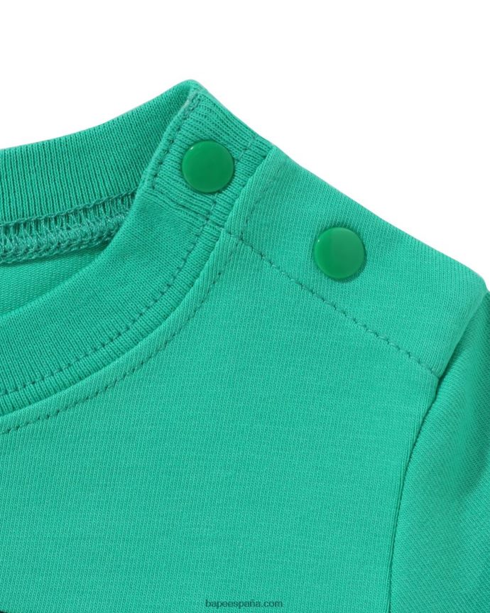 niños A Bathing Ape body a capas con cara de milo 288PLL1701 verde claro