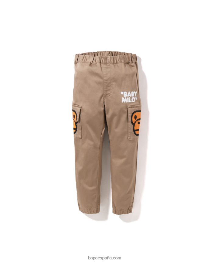 niños A Bathing Ape Pantalones baby milo con bolsillos laterales 288PLL1598 beige