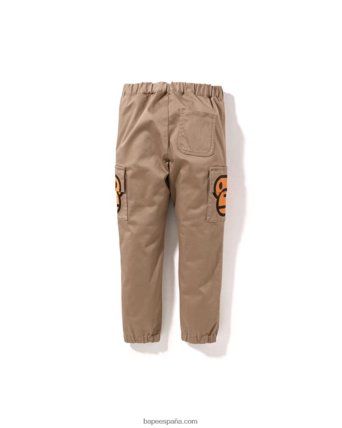 niños A Bathing Ape Pantalones baby milo con bolsillos laterales 288PLL1598 beige