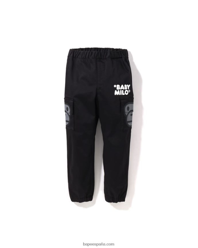 niños A Bathing Ape Pantalones baby milo con bolsillos laterales 288PLL1599 negro