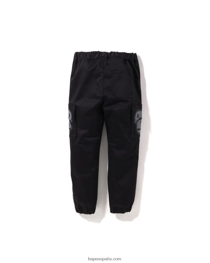 niños A Bathing Ape Pantalones baby milo con bolsillos laterales 288PLL1599 negro